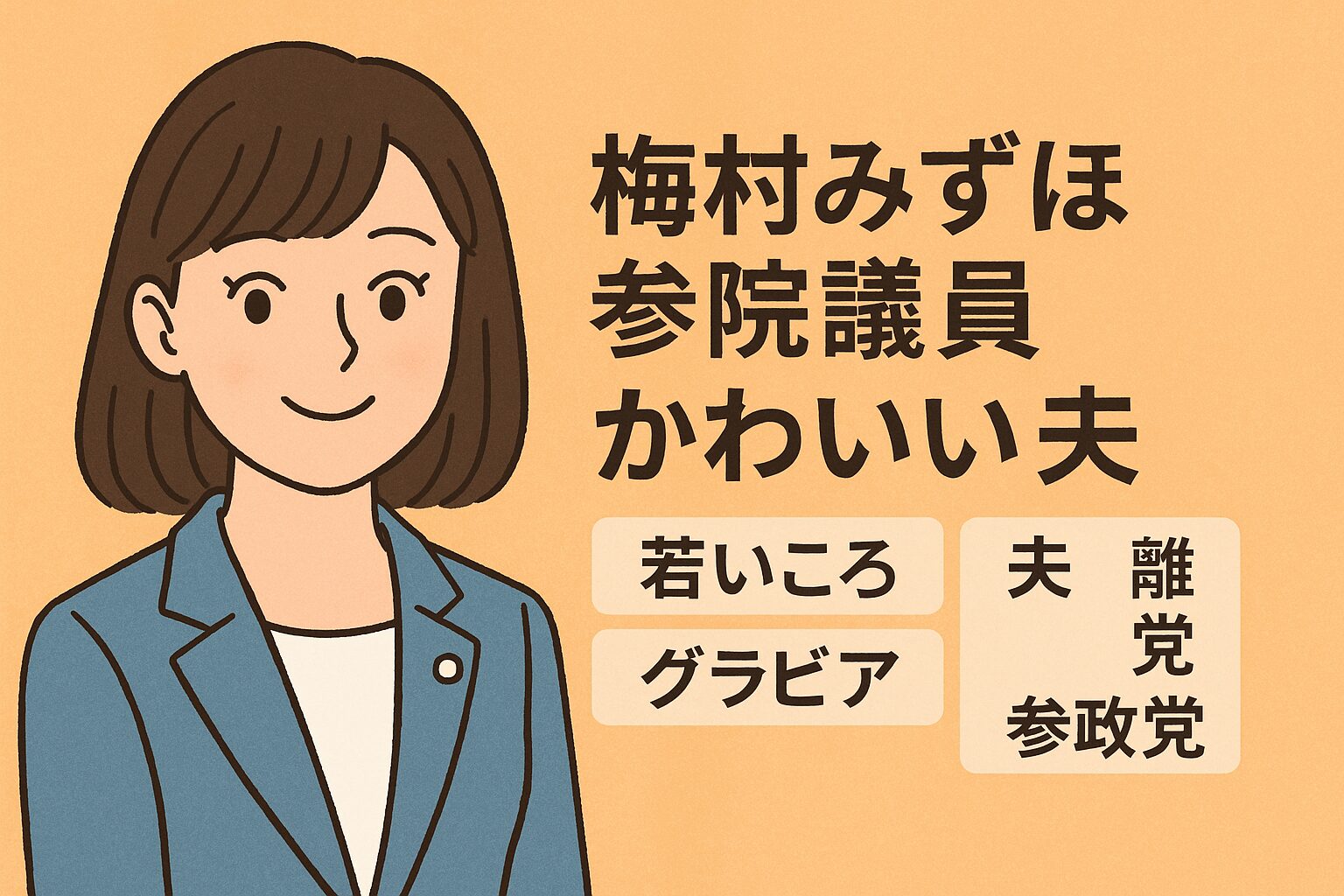 梅村みずほ参議院議員　かわいい　夫