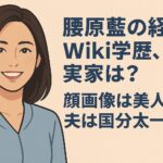 腰原藍の経歴wiki学歴、実家は？顔画像は美人で夫は国分太一