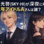日高光啓が深夜に呼んだ未成年アイドルAさんは誰？顔画像(写真)は？